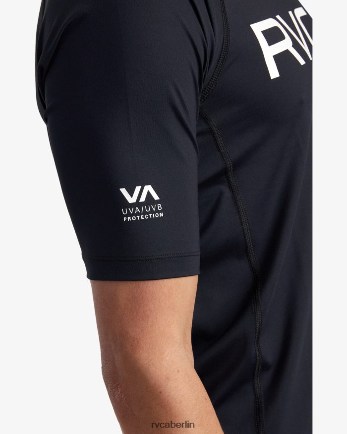 RVCA Kurzarm-Rashguard BF4L8X603 Kleidung Schwarz unisex