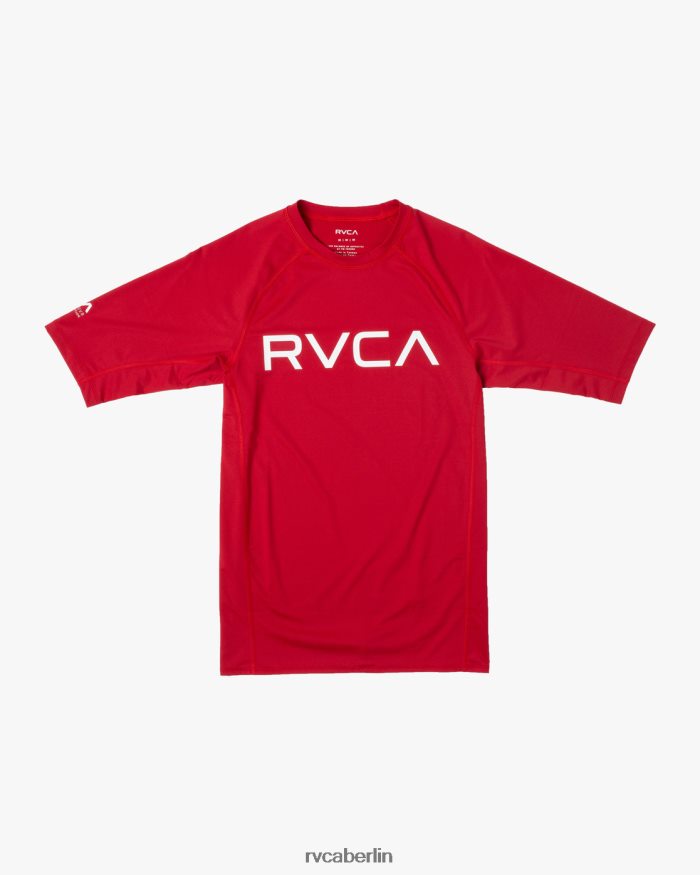 RVCA Kurzarm-Rashguard BF4L8X618 Kleidung Rot unisex