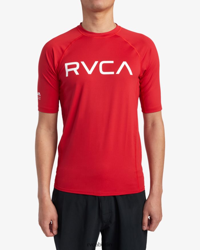RVCA Kurzarm-Rashguard BF4L8X618 Kleidung Rot unisex