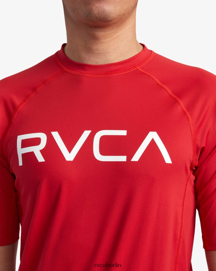RVCA Kurzarm-Rashguard BF4L8X618 Kleidung Rot unisex