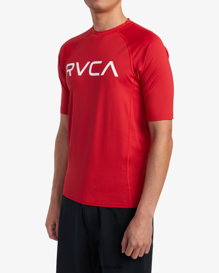RVCA Kurzarm-Rashguard BF4L8X618 Kleidung Rot unisex