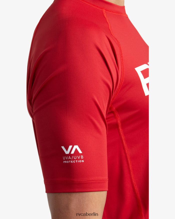 RVCA Kurzarm-Rashguard BF4L8X618 Kleidung Rot unisex
