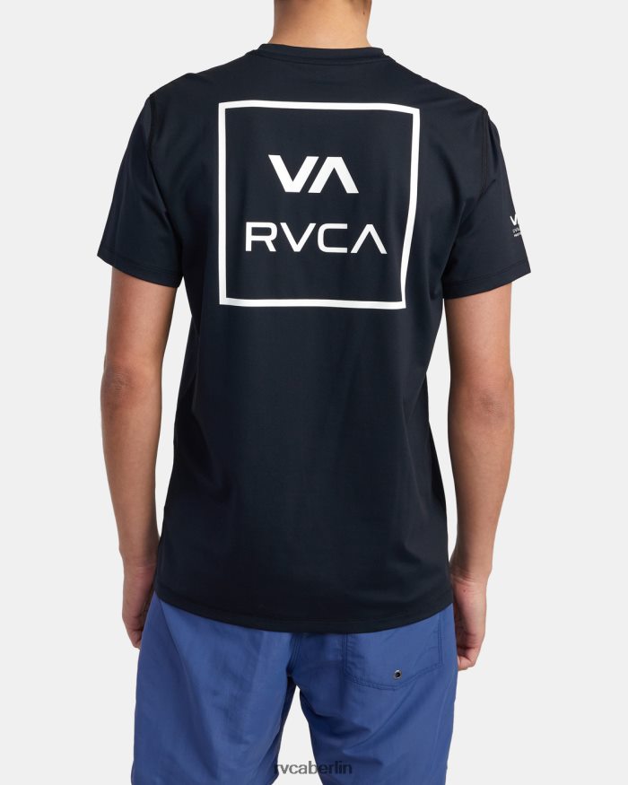 RVCA Kurzarm-Rashguard BF4L8X622 Kleidung Schwarz unisex