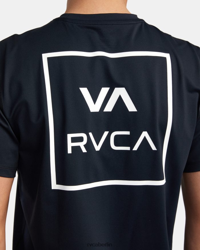 RVCA Kurzarm-Rashguard BF4L8X622 Kleidung Schwarz unisex