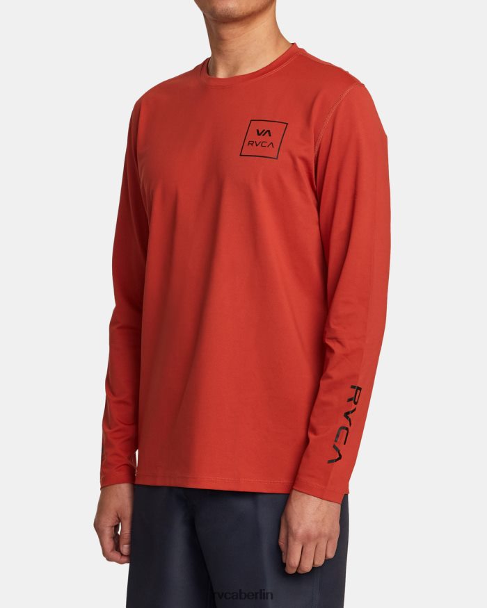 RVCA Langarm-Rashguard BF4L8X356 Kleidung Zinnober unisex
