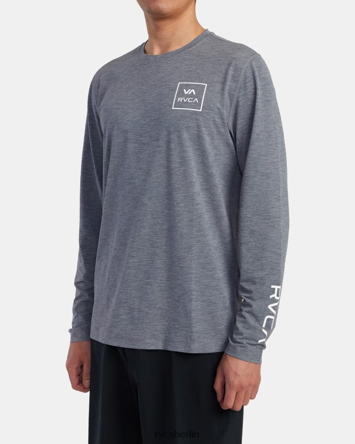 RVCA Langarm-Rashguard BF4L8X620 Kleidung grau meliert unisex