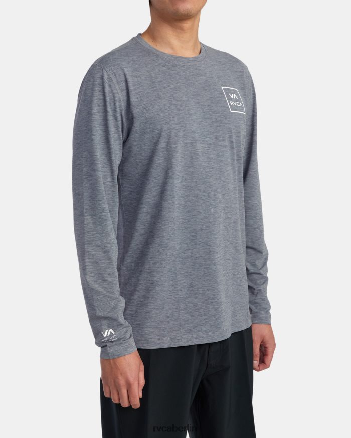 RVCA Langarm-Rashguard BF4L8X620 Kleidung grau meliert unisex