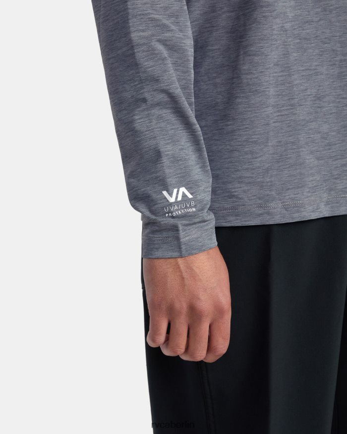 RVCA Langarm-Rashguard BF4L8X620 Kleidung grau meliert unisex
