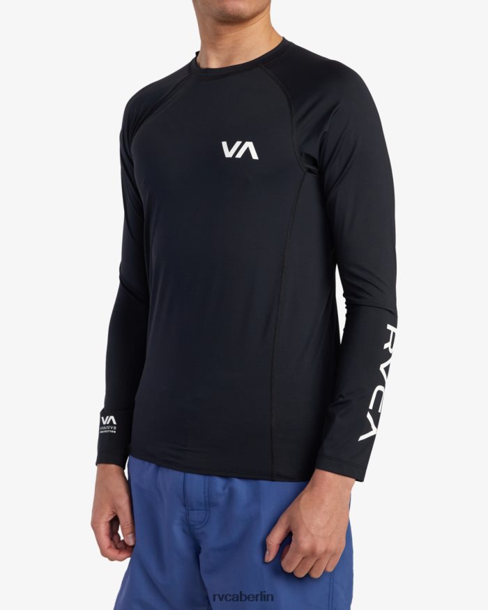 RVCA Langarm-Rashguard BF4L8X627 Kleidung Schwarz unisex