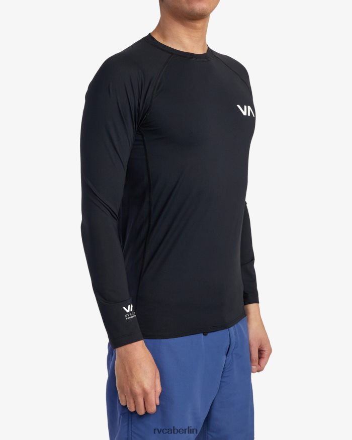 RVCA Langarm-Rashguard BF4L8X627 Kleidung Schwarz unisex
