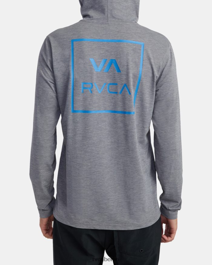 RVCA Langarm-Rashguard-Hoodie BF4L8X628 Kleidung grau meliert unisex
