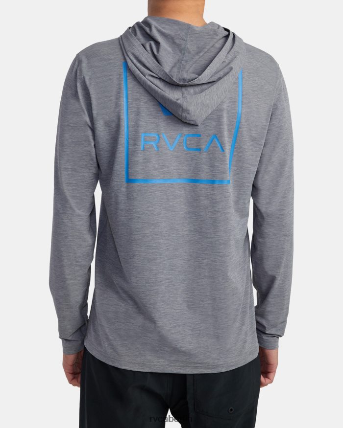 RVCA Langarm-Rashguard-Hoodie BF4L8X628 Kleidung grau meliert unisex
