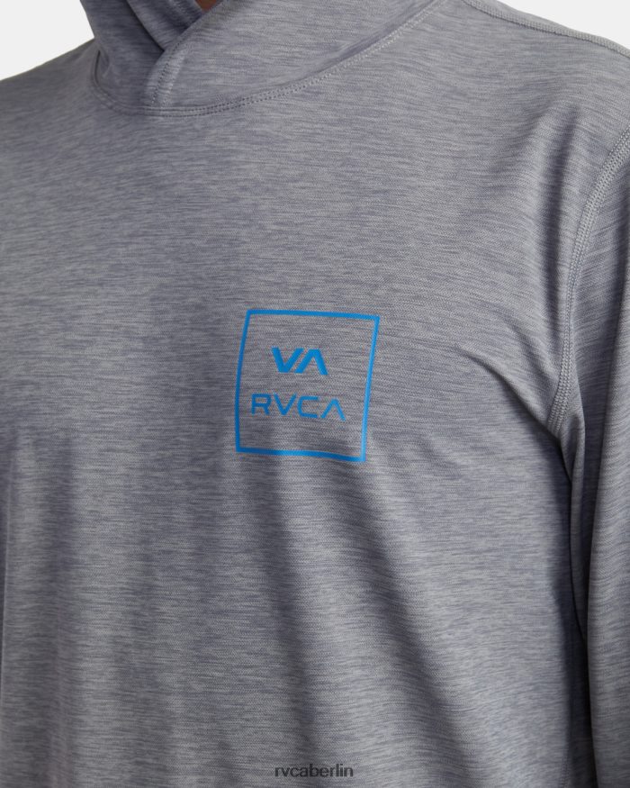 RVCA Langarm-Rashguard-Hoodie BF4L8X628 Kleidung grau meliert unisex