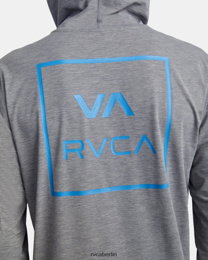 RVCA Langarm-Rashguard-Hoodie BF4L8X628 Kleidung grau meliert unisex