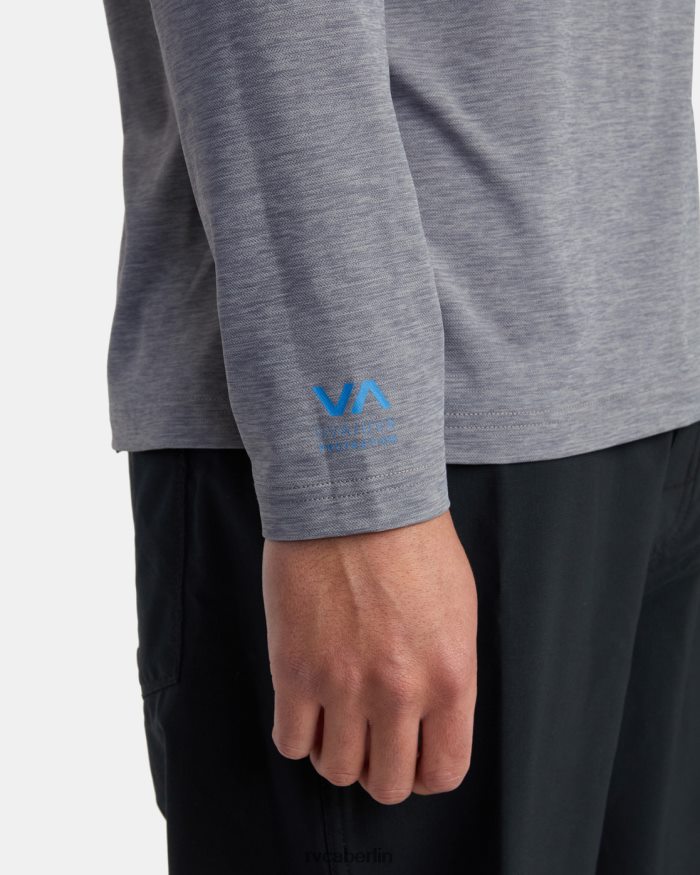 RVCA Langarm-Rashguard-Hoodie BF4L8X628 Kleidung grau meliert unisex