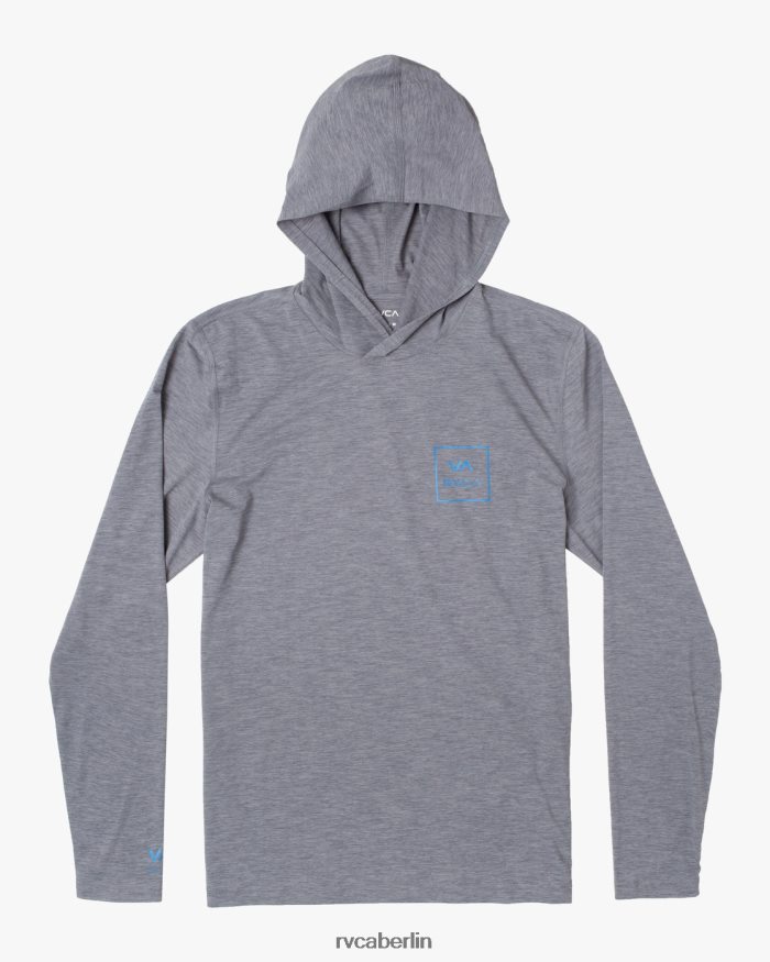 RVCA Langarm-Rashguard-Hoodie BF4L8X628 Kleidung grau meliert unisex