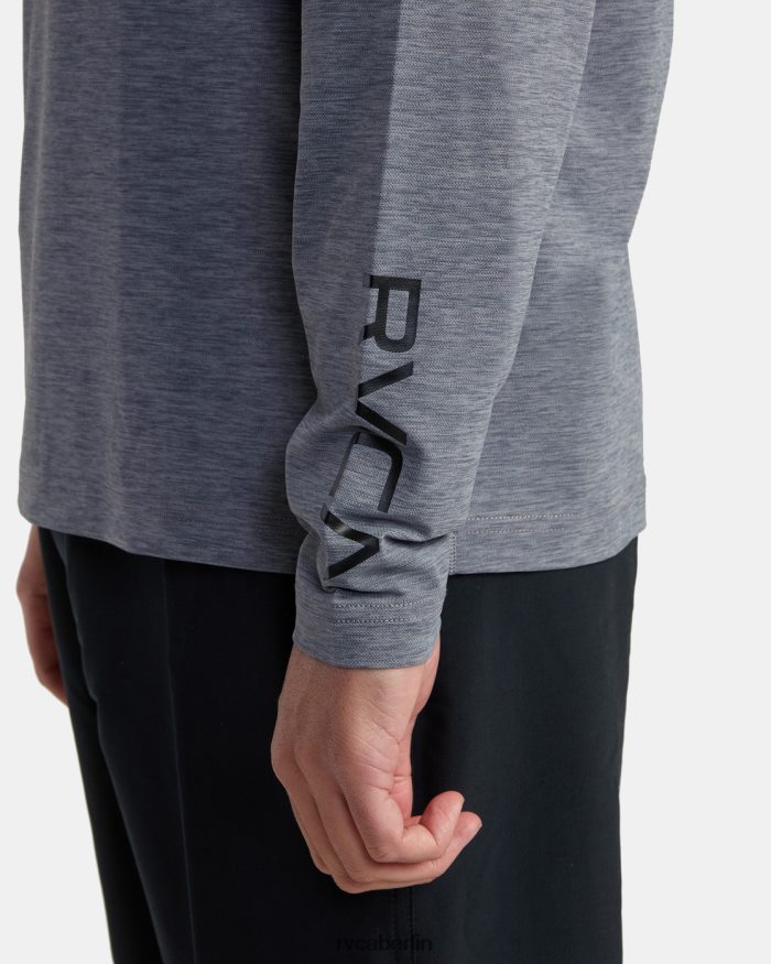 RVCA Noyle Langarm-Rashguard-Hoodie BF4L8X619 Kleidung grau meliert unisex