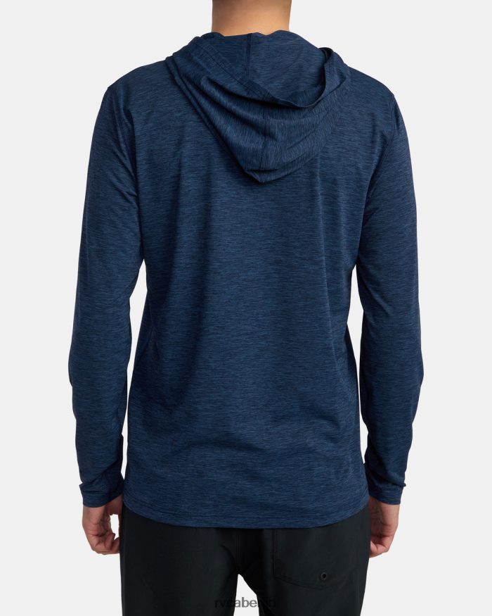 RVCA Rashguard-Hoodie mit Surf-Print BF4L8X590 Kleidung Marineblau unisex