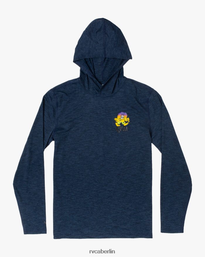 RVCA Rashguard-Hoodie mit Surf-Print BF4L8X590 Kleidung Marineblau unisex
