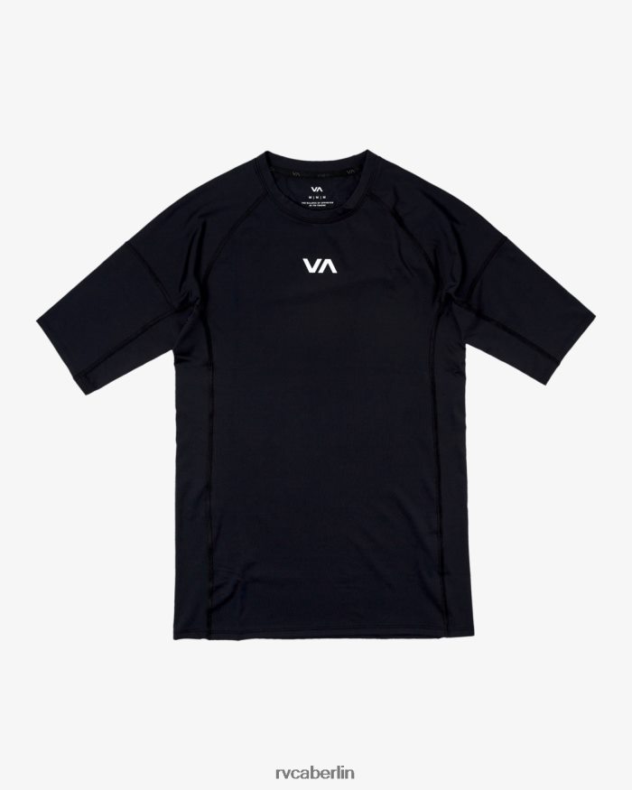 RVCA Va Sport Kurzarm-Rashguard BF4L8X909 Kleidung Schwarz unisex