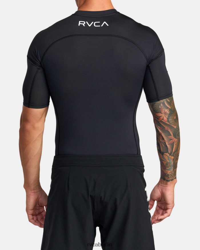 RVCA Va Sport Kurzarm-Rashguard BF4L8X909 Kleidung Schwarz unisex