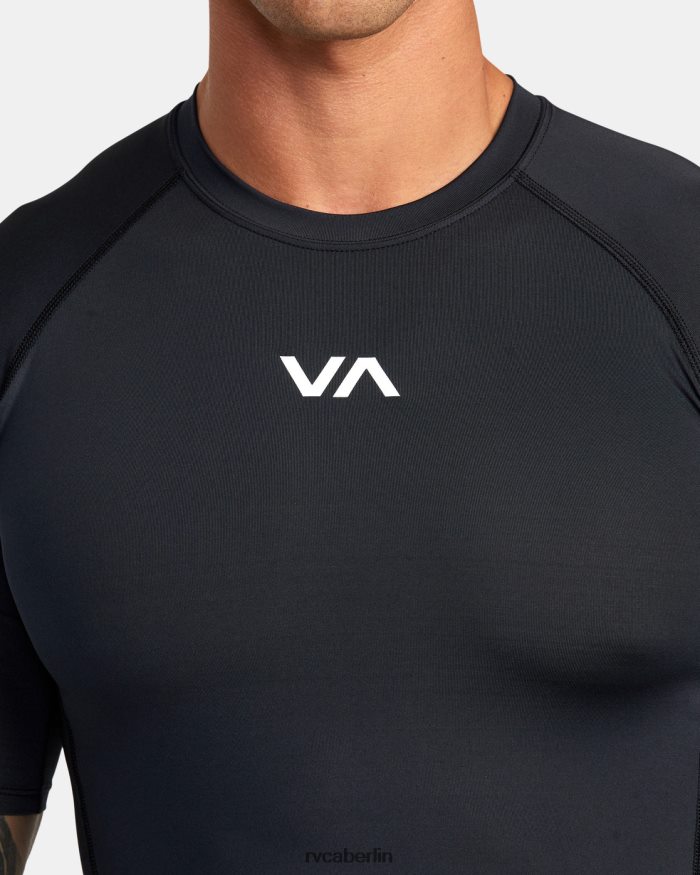 RVCA Va Sport Kurzarm-Rashguard BF4L8X909 Kleidung Schwarz unisex