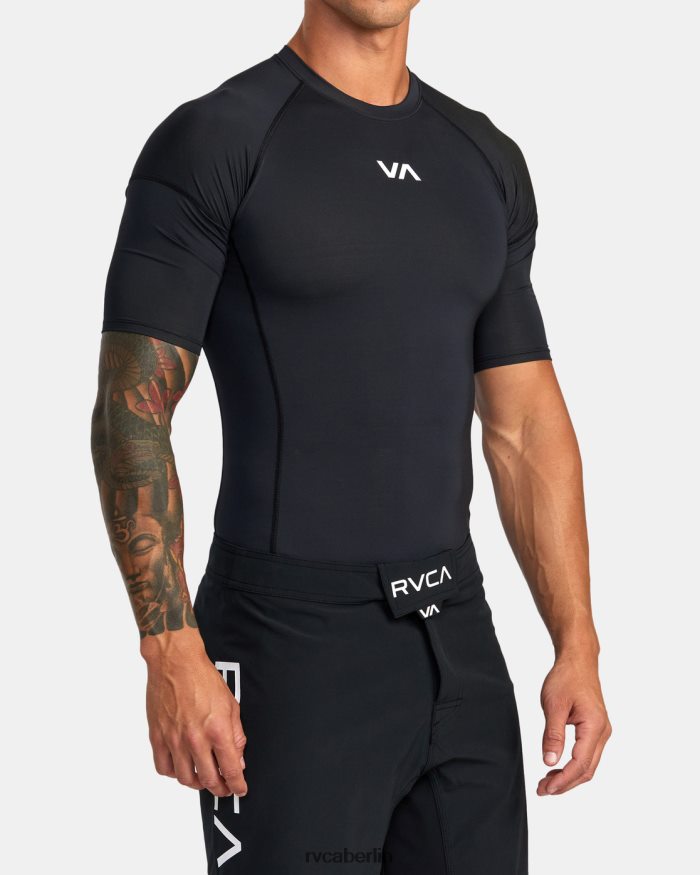 RVCA Va Sport Kurzarm-Rashguard BF4L8X909 Kleidung Schwarz unisex