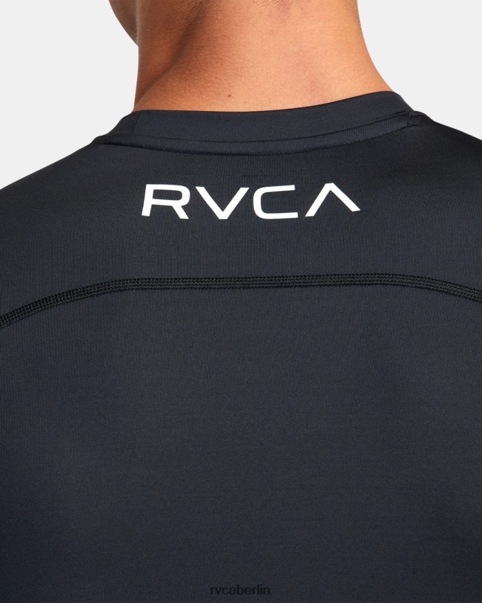RVCA Va Sport Kurzarm-Rashguard BF4L8X909 Kleidung Schwarz unisex